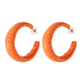 Scddboy Raffia Earrings for Women,Bohemian Beach Earrings Handmade Braid Geometric Drop Dangle Earrings