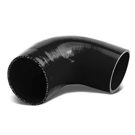 Auto Dynasty 2 inches 90 Degree Elbow Turbo/Intercooler/Intake Piping Coupler Silicone Hose (Black)