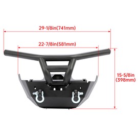 KUAFU Front Winch Ready Bumper Compatible with 2017+ Can-Am Maverick X3 900/ MAX/X/DS/RS/MR/Turbo/Turbo R/Turbo RR 64" & 72" Models Replacement for FB-CA-X3-001-00 Front Bumper Winch Guard