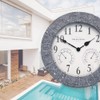 Presentime & Co Sandstone Outdoor Clock with Thermometer & Hygrometer