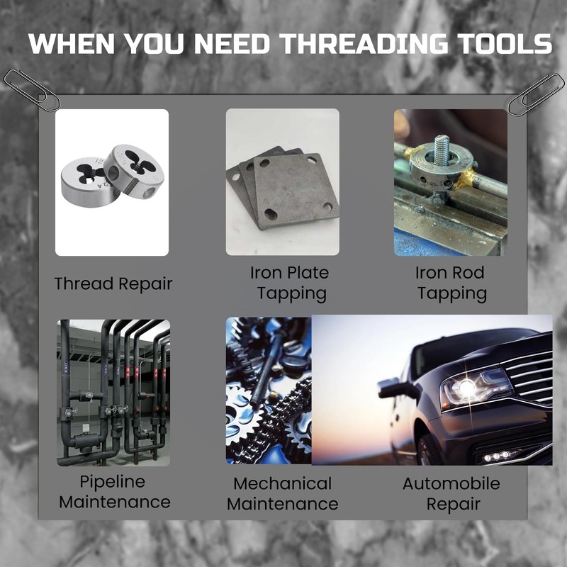Anfrere 80pcs Tap and Die Set, SAE & Metric Tap