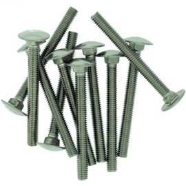 M6 (6mm x 50mm) Cup Square Carriage Bolt (Fully Threaded) - Stainless Steel (A2) (Pack of 10)