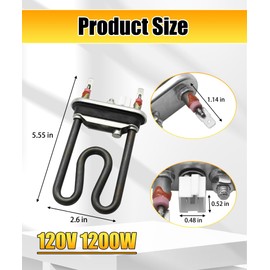 AEG72950001 Dishwasher Heater Assembly Compatible with LG Dishwasher,Replace 2657686,PS7788065 etc