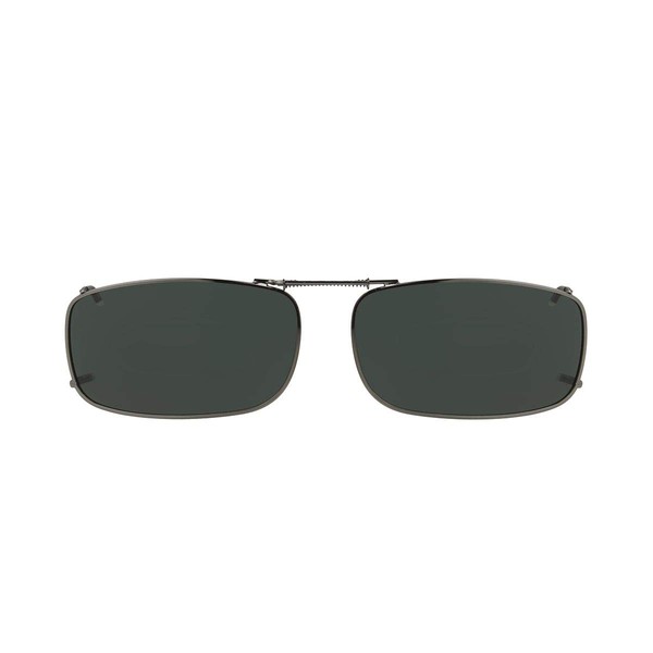 Solar Shield 54 Rec 15 Ultra Light Frame Polarized Gray Clip on Sunglasses size
