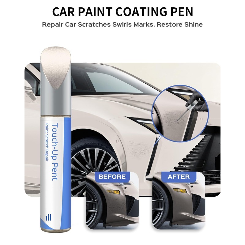 PARTS4EV 4U7 Satin Cashmere Metallic Touch Up Paint Compatible with