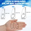 50pcs Weedless Wacky Rig Hooks Wacky Worm Hooks with Weed