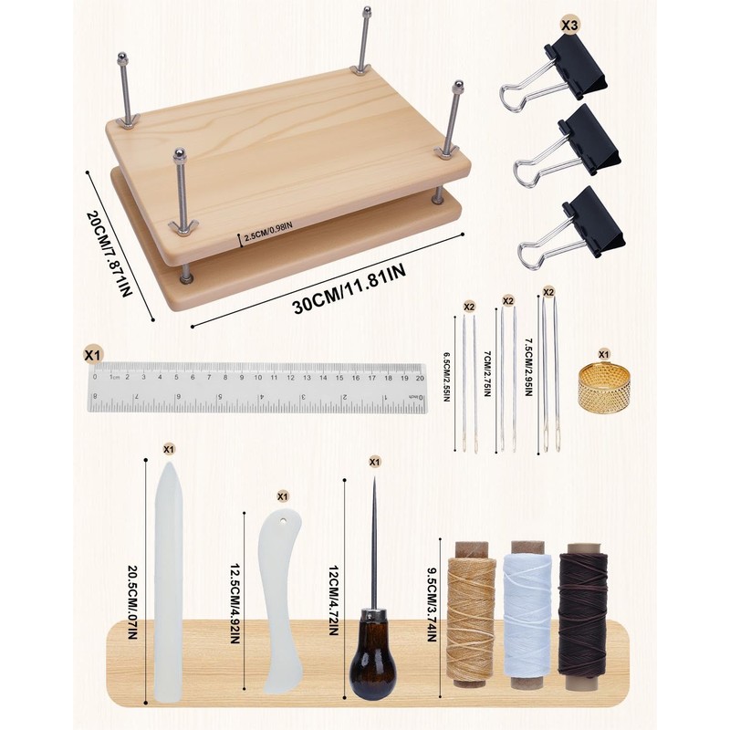 eZAKKA Book Binding Kits, Book Press 11.6 x 7.6 Inch