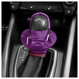 YGDMD Car Gear Shift Cover,Cute Gear Shift Knob Cover with Fashionable Mini People Design,Universal Gears Shifts Hoodie for Most Car Gears Shifts Levers Cars Interior Accessories (Purple)