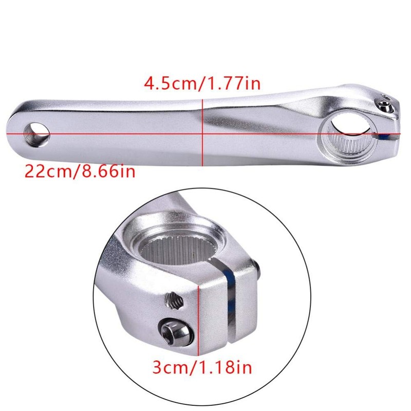 Vbestlife Bicycle Crank, Bicycle Left Crank Aluminium Alloy for 590