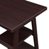 Convenience Concepts Designs2Go Double Trestle Desk with Shelves, Espresso