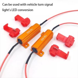 CHUSYYRAY Load Resistor Fix Hyper Flash For LED Turn Signal Light For Ford F150 F250 F350