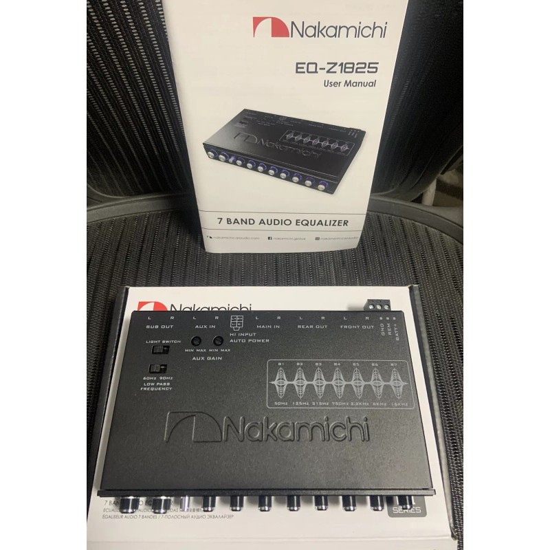 Nakamichi EQ-Z1825 Car Audio EQ 7 Band Equalizer W/ Sub