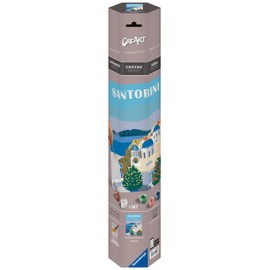 Ravensburger Relax CreArt Santorini Canvas Paint by Numbers Kit | Perfect DIY Art Gift for Adults, Stress Relief, and Creative Hobby