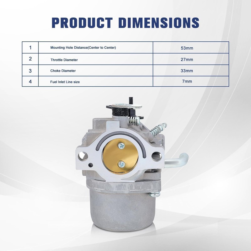 Powtol 590399 Carburetor for 796077 Lawn Mower Troy Bilt TB30R