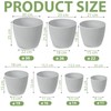 PECZEKO Matte Flower Pot, Plastic Planter, Decorative Pot for Large