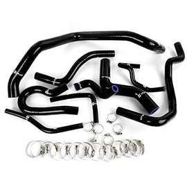 G-PLUS Silicone Radiator Coolant Hose Kit Clamps Compatible with HONDA CIVIC D15 D16 SOHC EG/EK 9PCS 1992-2000,Black