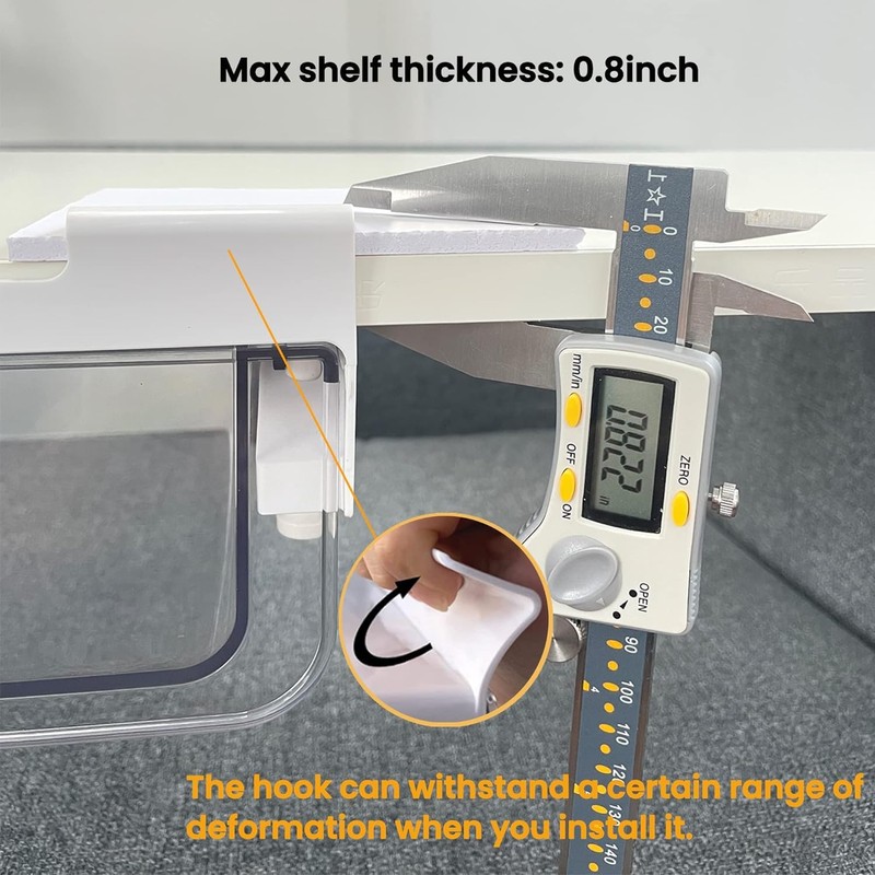 vacane Kitchen Organizer Drawer, Clear Under Shelf Drawer,Pantry Drawer Under