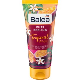 Balea Set of 2 Foot Care: Tropical Walk Foot Scrub with Natural Exfoliating Grains for Smoothly Delicate Feet + Day Dream Foot Cream with Shea Butter (100 ml), 200 ml