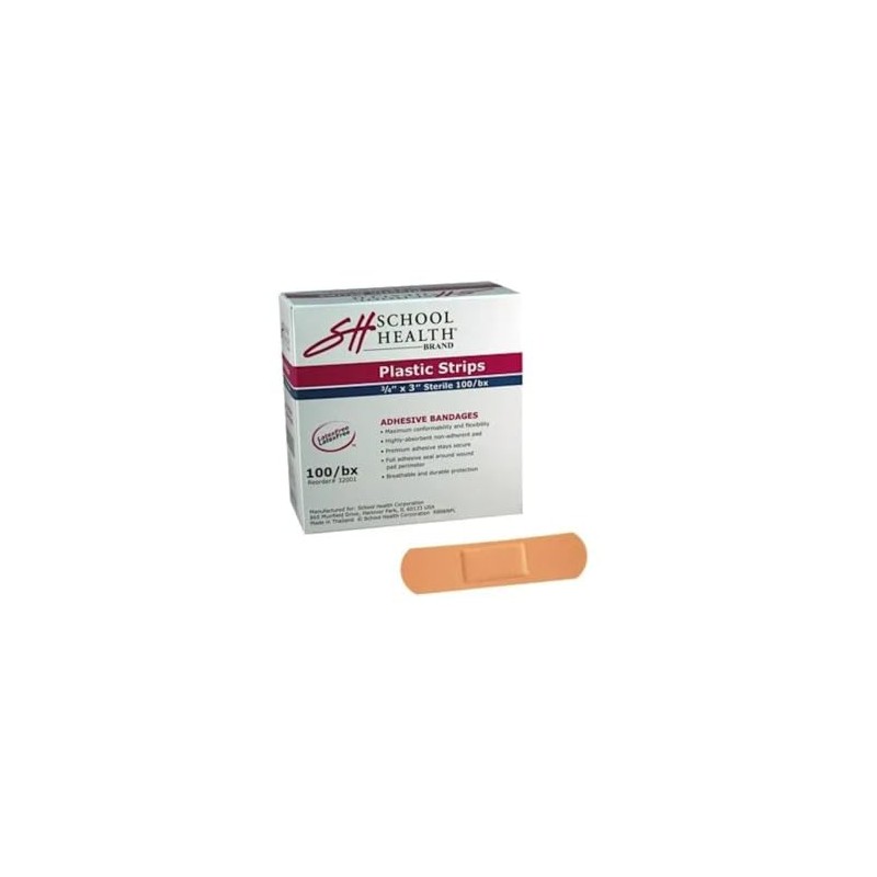 School Health - Adhesive Bandages, Comfortable Form-Fitting Protection & Wound