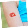 FOMIYES Real Lips Pattern Temporary 6pcs Waterproof Skin Safe Temporary