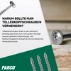 PARCO Flat Head Screws 6 x 100 mm, Pack of
