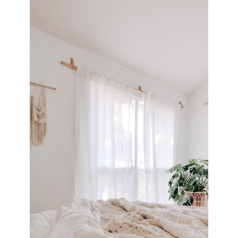 KEYAIIRA - Curtain rod holder leather curtain rod bracket holders