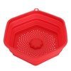 Red Silicone Microwave Splatter Cover with Handle Collapsible Microwave Food