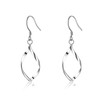 SLUYNZ Solid 925 Sterling Silver Hollow Curve Earrings Hanging for