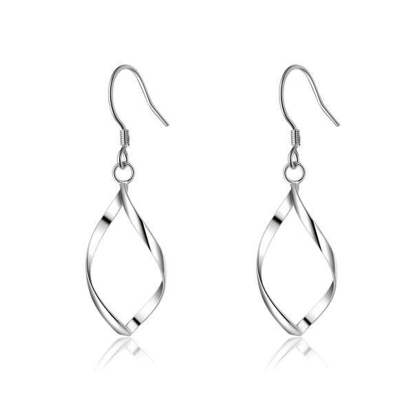 SLUYNZ Solid 925 Sterling Silver Hollow Curve Earrings Hanging for