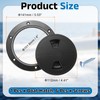 sourcing map Boat Hatch with Screws 4" Round Black