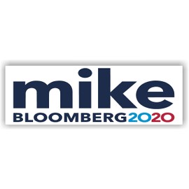 Mike Bloomberg 2020 for President Magnetic Bumper Sticker Rectangle, Share w/Family & Friends - Political Sticker for Vehicle, Refrigerator - Car Magnet Decal, Room & Wall Decor, Gift, Collection