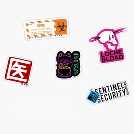 Cyberpunk Pack 2 Bumper Sticker Window Vinyl Decal 5"