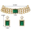 Aheli Ethnic Choker Necklace Earrings Wedding Bollywood Party Jewelry Set