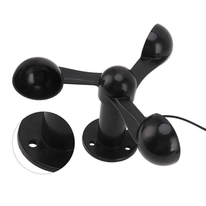 Qcwwy 3-Cup Wind Sensor ABS Wind Speed Detector with 8M