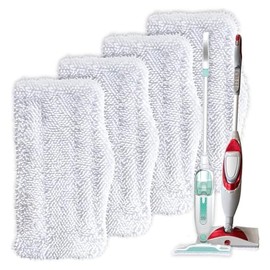 Turbo Microfiber 4-Pack Mop Pads for Shark Steam Mop SK Series & S Series - Shark Steam Replacement Pads
