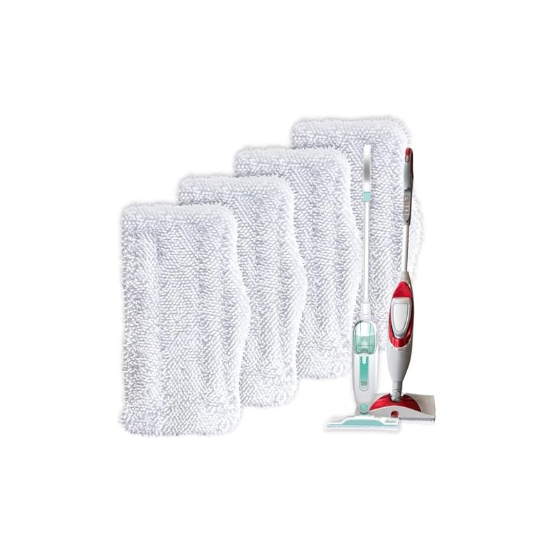 Turbo Microfiber 4-Pack Mop Pads for Shark Steam Mop SK