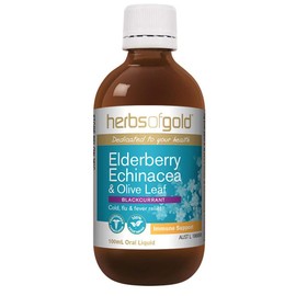 Herbs of Gold Elderberry Echinacea and Olive Leaf 100 ml, 100 milliliters