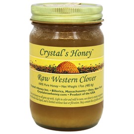 Crystal's All Natural - 100% Pure Raw Honey Western Clover - 17 oz.