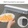Plastic Wrap Dispenser Adjustable Refillable Wall Mounted Suction Cup Food