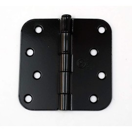 Penrod Door Hinges, Black Prime 4 Inch with 5/8 Inch Radius, 2 Pack