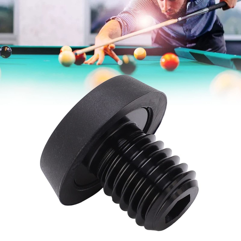 Alomejor Billiard Cue Rubber Bumper Pool Cue Block Butt Connected