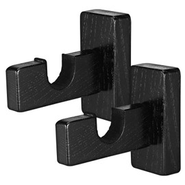 Happyyami 1 Pair Hockey Stick Holder Rack Hanger Ice Hockey Accessories Hockey Stuff Hockey Stick Display for Wall Mounting Wall Shelf for Hockey Sticks Wood Black