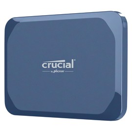 Crucial X10 1TB External Portable SSD Drive - Up to 2100MB/s, USB-C 3.2 Gen2, IP65 Water and Dust Resistant, External Solid State Drive, Matte Blue - CT1000X10SSD9-02
