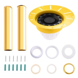 ETERMETA Freestanding Tub Drain Rough-in Kit with Brass Tail Pipe & PVC Plastic Adapter, Compatible with All Freestanding/Floor Mounted/Copper Bathtubs, Fits 1-1/2" Male/Female Threaded Drains