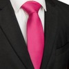 RBOCOTT Hot Pink Tie Polyester Necktie for Men(61)