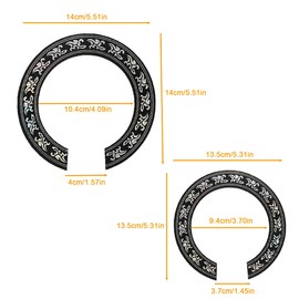 CHENNAN 4pcs Guitar Soundhole Sticker Soundhole Rosette Purfling Wood Sound Hole Rosette Inlay Sound Hole Sticker Rosette Inlay Sticker Guitar Parts Accessories For Acoustic Classical