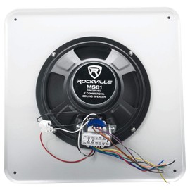 Rockville (2) MS81 Metal 8" 70v Commercial Background Music PA Ceiling Speakers
