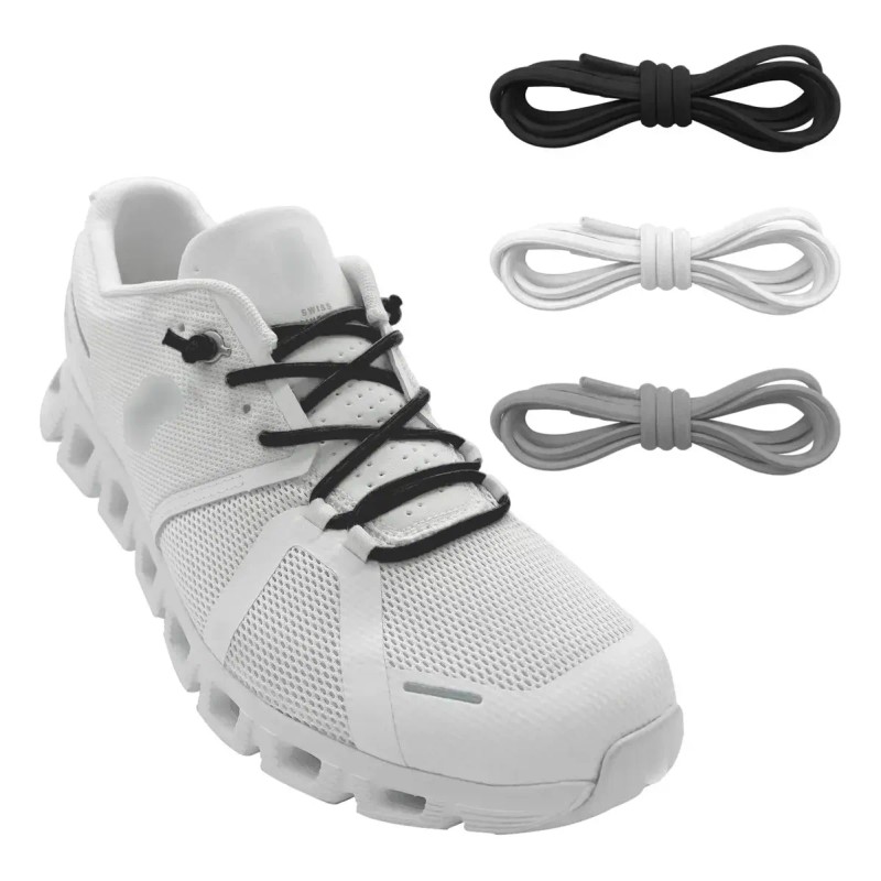3 Pares/set Agujetas Cordones Elásticos Para Tenis On Cloud Negro/blanco/gris