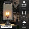 Diyel Outdoor Post Light Fixture, Modern Exterior Square Pillar Lantern