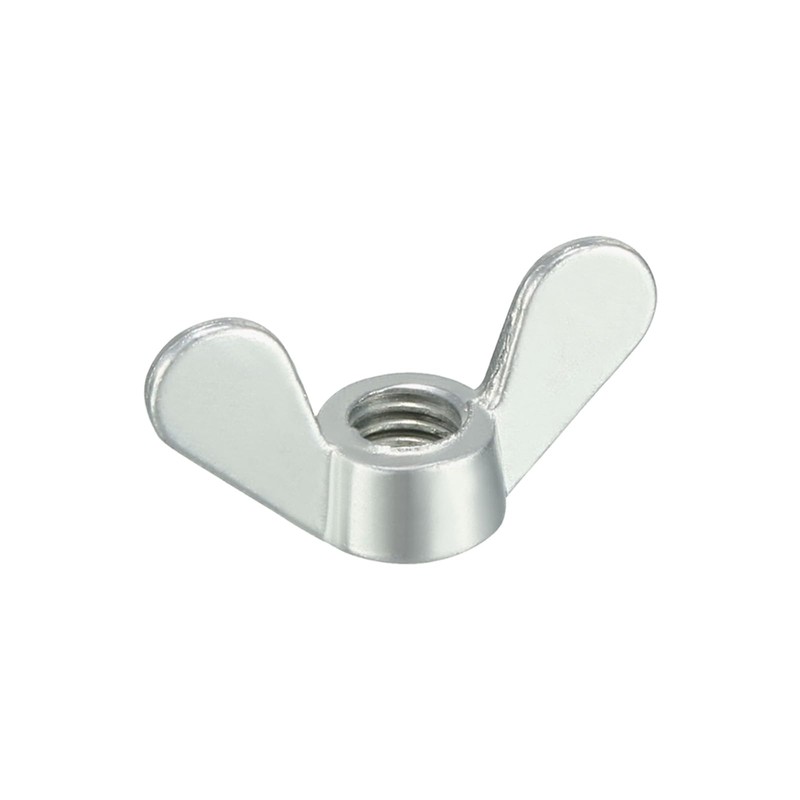 sourcing map M6 Wing Nuts Butterfly Nut Silver Tone 10pcs